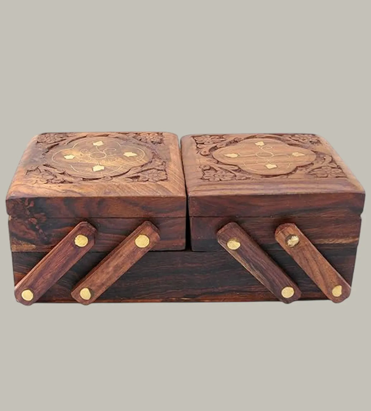 Wooden Jewellery Box for Women - Wood Brown Finish