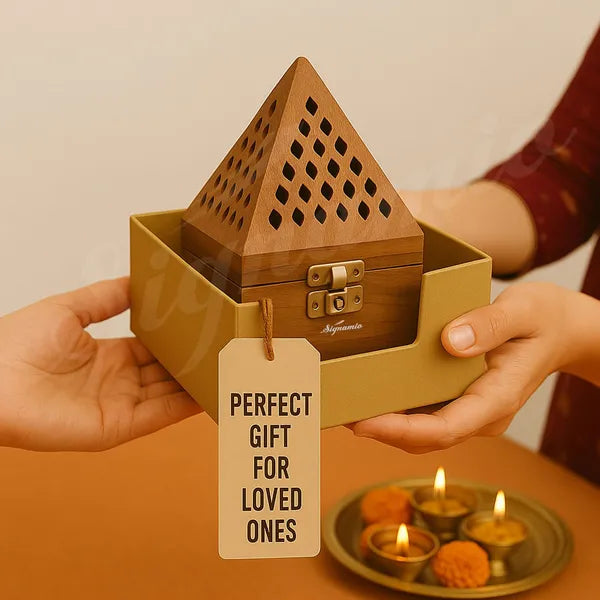 Sheesham Wood Dhoop Batti Stand | Incense Holder for Pooja & Decor Pack Of 2