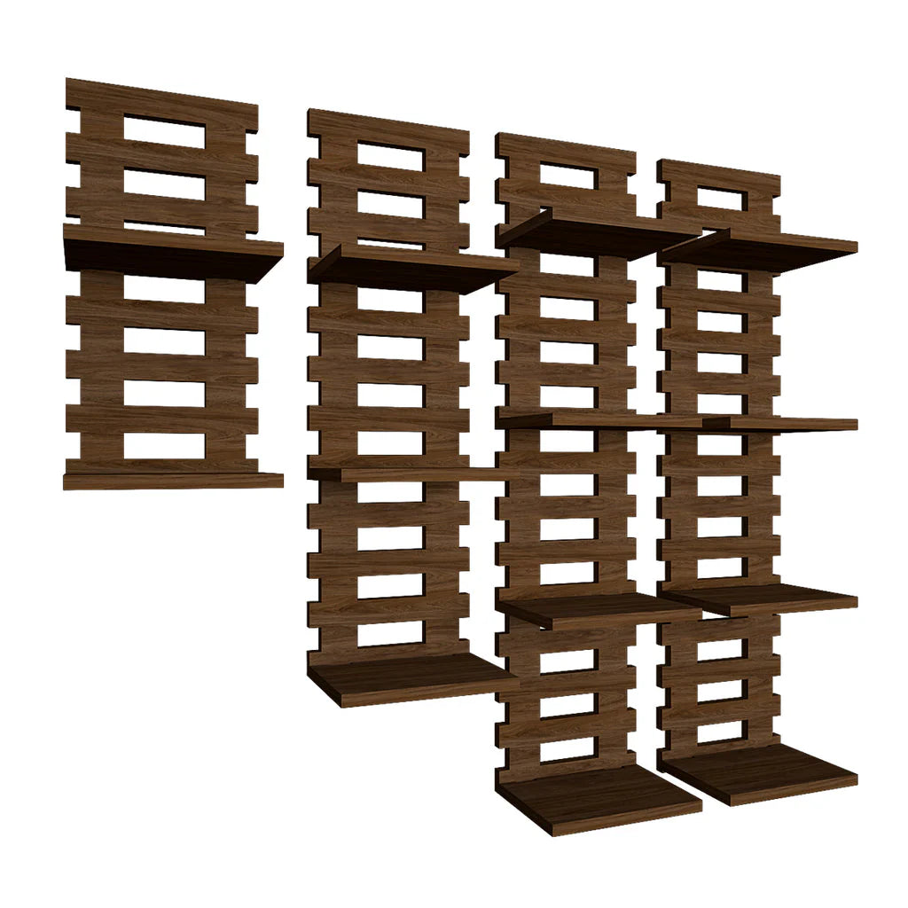 Dark Walnut Planter Shelves Set Of 4