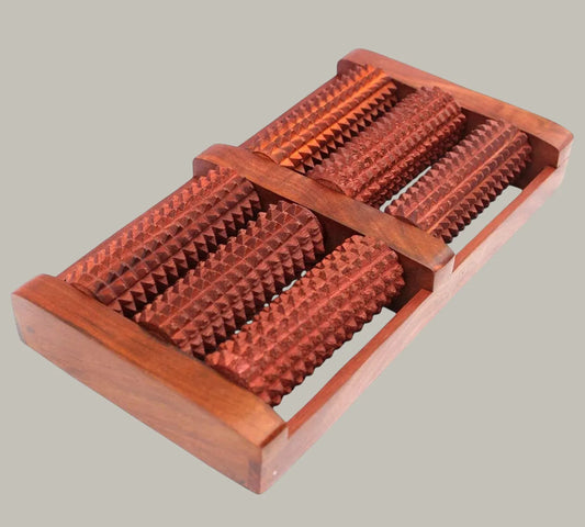 Wooden 6 Roller Foot Massager for Acupressure Stress Relief